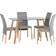 SECONIQUE Morton Clear Dining Set 73x123cm 5pcs