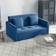 Homcom Convertible Blue Sofa 152cm 2 Seater