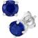 Macy's Birthstone Stud Earrings - White Gold/Sapphire