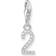 Thomas Sabo 0-9 Number Charm Pendant - Silver/Transparent