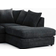 Furniture 786 Porto Jumbo Cord Black Sofa 212cm 3 Seater