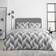 Catherine Lansfield Kamari Stripe Reversible Single Duvet Cover Black, Grey, White (200x135cm)