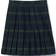 Lands' End Girl's School Uniform Plaid Pleated Skirt - Hunter/Classic Navy Checked