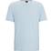 BOSS Stretch-Cotton T-shirt with Embroidered Logo - Light Blue