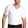 Instaslim Men's Compression Short Sleeve V Neck T-Shirt Big & Tall - White