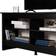 Madesa Cable Management Black TV Bench 180x60cm