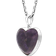 C. W. Sellors Heart Necklace - Silver/Purple