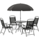 OutSunny 6-Piece 84B-688 Patio Dining Set, 1 Table incl. 4 Chairs