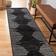 Rugshop Bohemian Stripe Stain High Traffic Black 60.96x213.36cm