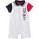 Tommy Hilfiger Boy's Colorblock Logo Romper - White