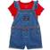 Tommy Hilfiger Little Girl's Ribbed Logo T-shirt & Printed Denim Shortall 2 piece Set - Assorted