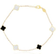 The Lovery Mini Mixed Clover Bracelet - Gold/Mother of Pearl/Black