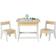 Costway Kid's Table & Chairs Set with Double Sized Tabletop