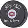 Fanatics Authentic Juraj Slafkovsky Montreal Canadiens Autographed Hockey Puck with "#1 Pick" Inscription