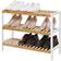 Songmics Bamboo Natural/White Shoe Rack 70x55cm