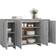 vidaXL Engineered Wood Grey Sonoma Sideboard 135x75cm