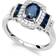 Macy's Ring - White Gold/Sapphire/Diamonds