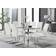 Furniturebox Tierra Modern White/Transparent Dining Set 70x170cm 7pcs