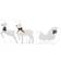 vidaXL Reindeer & Sleigh White Christmas Lamp 64cm 2pcs