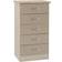 SECONIQUE Nevada Rustic Oak Chest of Drawer 50x93cm