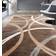 World Rug Gallery ‎Wavy Circles Design Brown 99.1x152.4cm