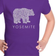 LA Pop Art Girl's Yosemite Bear Word Art T-shirt - Purple