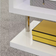 GFW Polar with LED White High Gloss Bedside Table 38x44cm