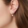 Sif Jakobs Ponza Creolo Piccolo Earrings - Gold/Transparent/Pearls