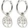 Pilgrim Iben Tree Of Life Hoop Earrings - Silver/Transparent