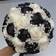 S-SSOY Shining Crystal Rhinestones Pearl Silk Rose Bridesmaid Bridal Artificial Bouquets Black/Creamy Decorative Item