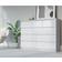 3XE LIVING XLIV1006 White Glossy Chest of Drawer 138.6x101.5cm