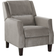 Beliani Velvet Recliner Grey Armchair 97cm