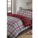 Dreamscene Boston Duvet Cover Red, Silver, Grey (200x200cm)