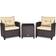 Costway 3-Piece Outdoor Lounge Set, 1 Table incl. 2 Chairs