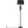 MiniSun Modern Black Floor Lamp 150cm