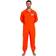 Spooktacular Creations Prisoner Jumpsuit Orange Prison Escaped Inmate Jailbird Coverall Costume