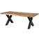 Massivmoebel24 FREEFORM 5 Glossy Anthracite/Natural Sandblasted Dining Table 100x240cm