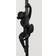 MiniSun Modern Black Floor Lamp 150cm