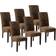 tectake Luxury Antique Brown Kitchen Chair 106cm 6pcs