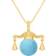 C W Sellors Zodiac Libra Bead Pendant - Gold/Turquoise