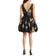 Marchesa Mini Cocktail Dress - Black/Gold