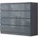 Fwstyle Stora Grey Gloss Chest of Drawer 120x99cm