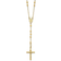 Finest Gold Beaded Rosary Pendant Necklace - Gold