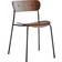 &Tradition AV1 Walnut/Black Kitchen Chair 77.5cm 2pcs