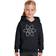 LA Pop Art Girl's Word Art Hooded Sweatshirt - Black