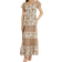 Guess Embroidered Long Dress - Beige