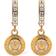 Versace Medusa Earrings - Gold/White/Crystals