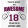 60 Second Makeover Limited Awesome 18 Year Old Mug 29.6cl