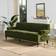 Jennifer Taylor Alana Olive Green Performance Velvet Sofa 223.5cm 3 Seater