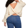 Shein CURVE+ Plus Twist Back Lantern Sleeve Sweater